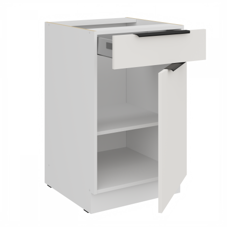 Szafka dolna 50 cm z szufladą biała AURO 50 D 1F 1S
